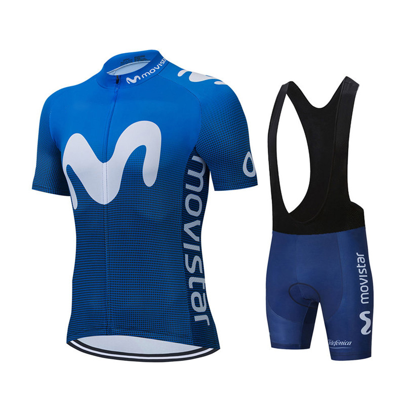 Cycling Community - Set Jersey Bersepeda Tim Movistar Musim