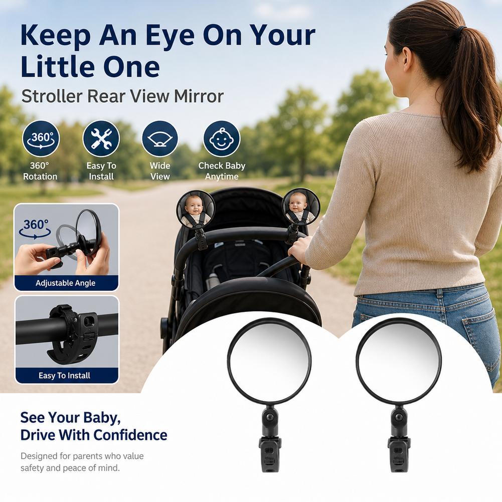 2 Buah Cermin Sepeda Dapat Dis - Mirror Handlebar Convex ulasan dan harga