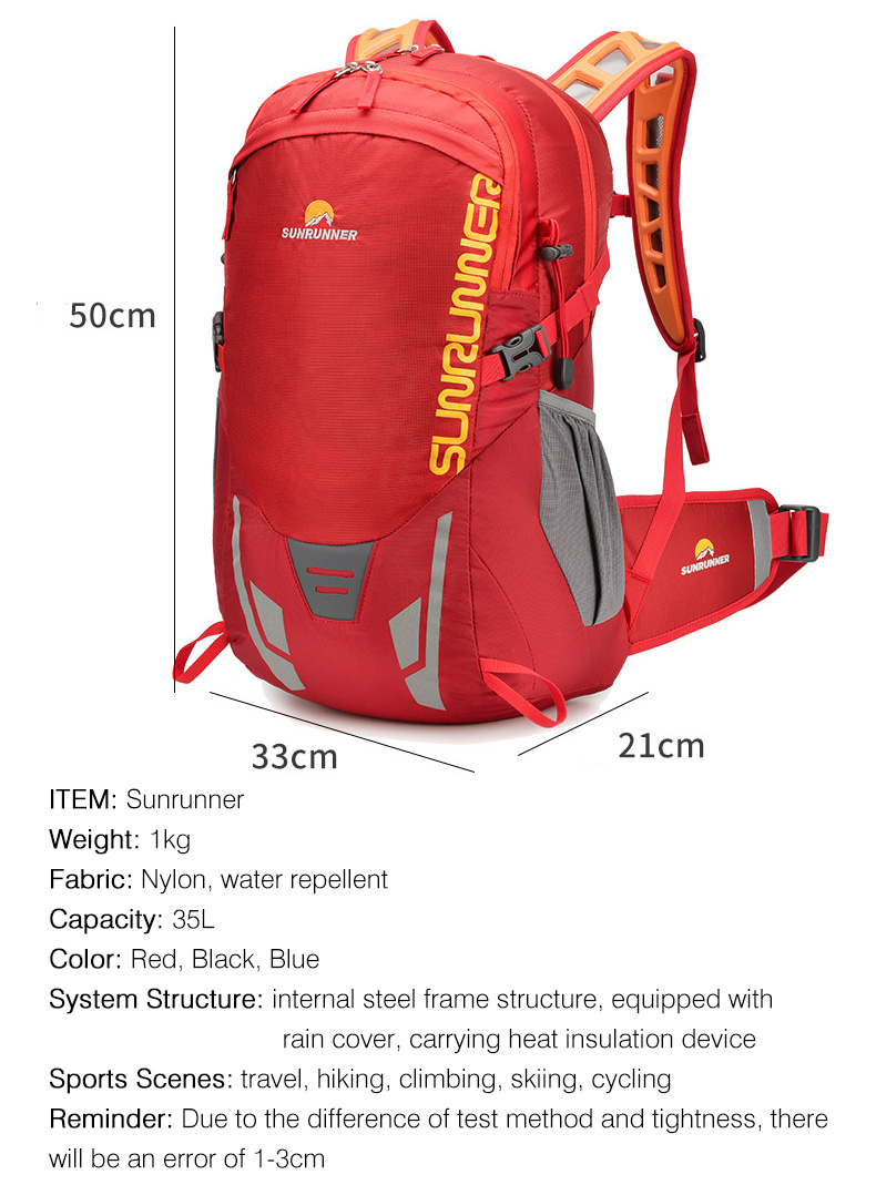Tas Ransel Hiking 35L Kapasita - Cycling Commute Backpack ulasan dan harga
