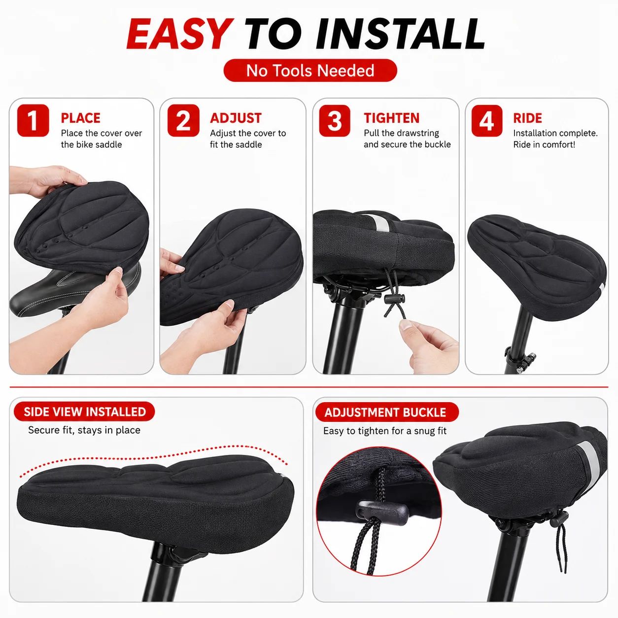 Penutup Sadel Sepeda Berbantal - Commuting By Bike ulasan dan harga