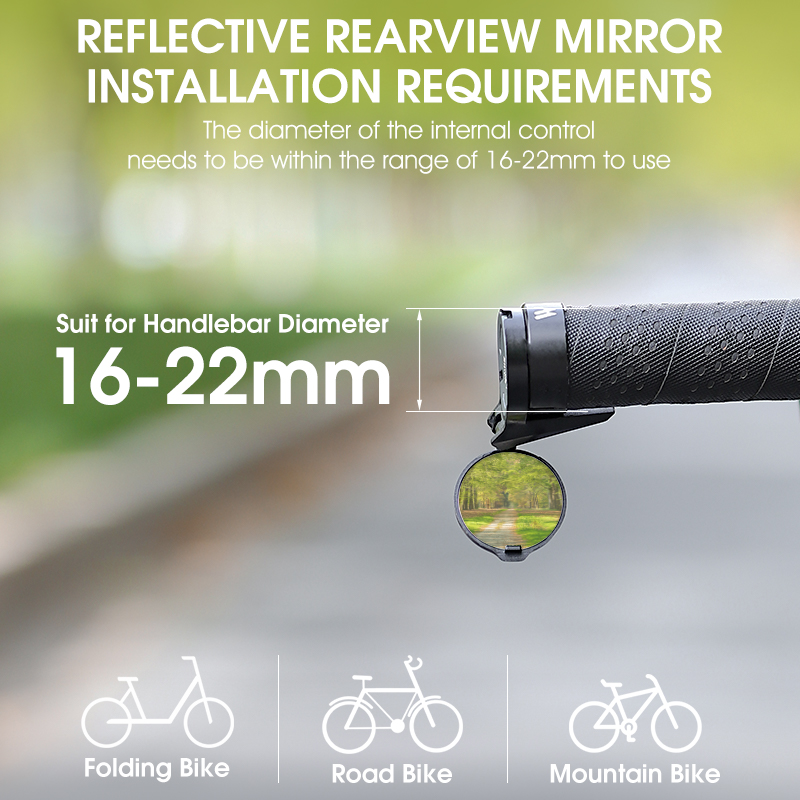 WEST BIKING 2 Buah Kaca Spion  - Mirror Handlebar Convex ulasan dan harga
