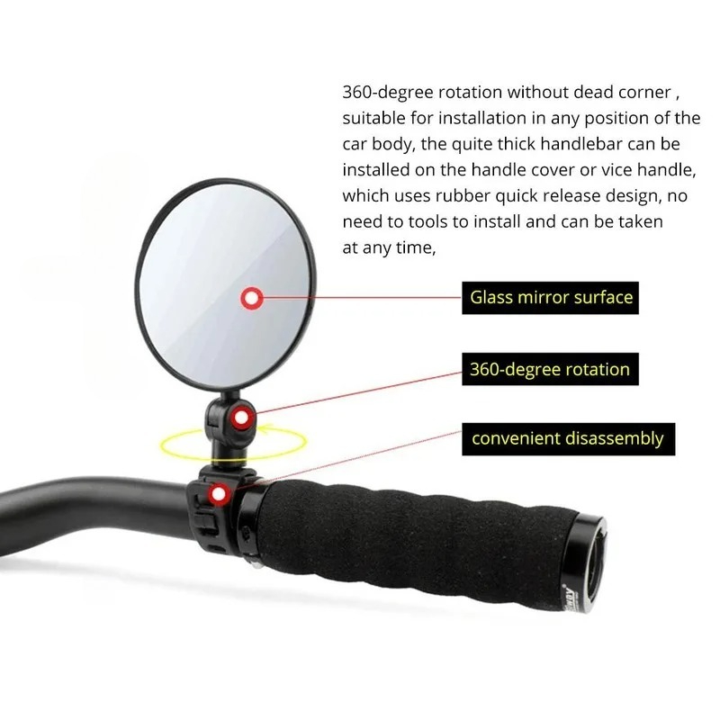 Kaca Spion Sepeda untuk Stang, - Mirror Handlebar Convex ulasan dan harga